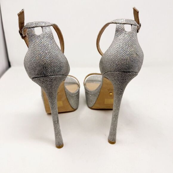 Stuart Weitzman Nudistcurve Hollywood Platform Glitter Heels Size 11 - Picture 7 of 8
